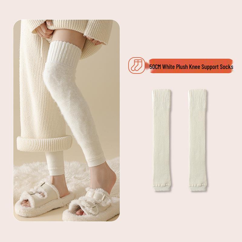 Women s Over-the-Knee Anti-Slip Thickened Velvet Socks - Warm, Antibacterial, Long, Autumn/Winter Knee Pads. One Size