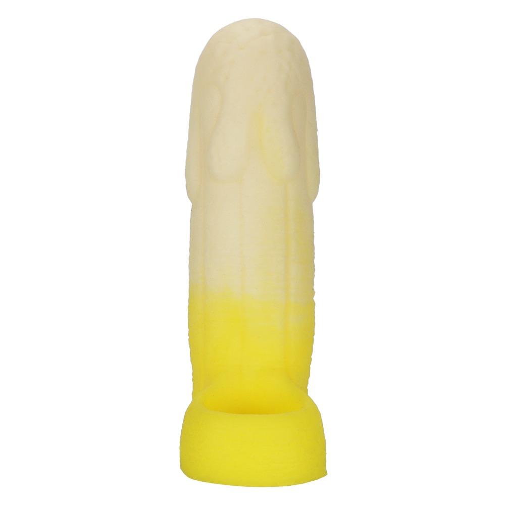 Liquid Silicone Penis Sleeve Male Delay Thickening Enhancer Hollow Wolf Sleeve Adult Toy