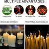 Flickering Flameless Votive Candles with Timer Remote Control Realistic Electric Real Wax Candle for Christmas Wedding Halloween