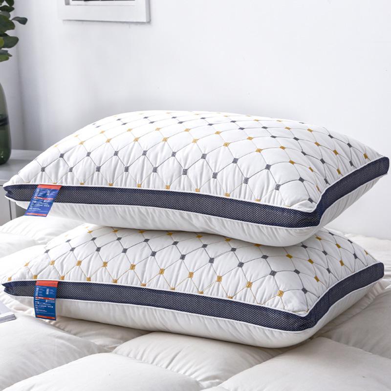 Pillow Core Non-collapsible Fiber Pillow Core Adult Household Neck Pillow 48x74cm Pair