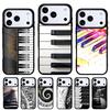 Piano Keys Musical Phone Case for iPhone 17 Air 16e 15 14 13 Pro Max Back Cover for 12 11 Pro Coque