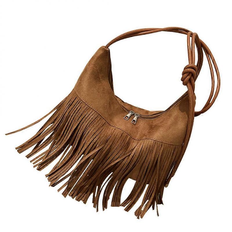 Elegante Vintage Quasten-Umhängetasche für Damen – Stilvolle Crossbody-Handtasche für den täglichen Gebrauch, für die Schule, zum Einkaufen & für Wochenendausflüge