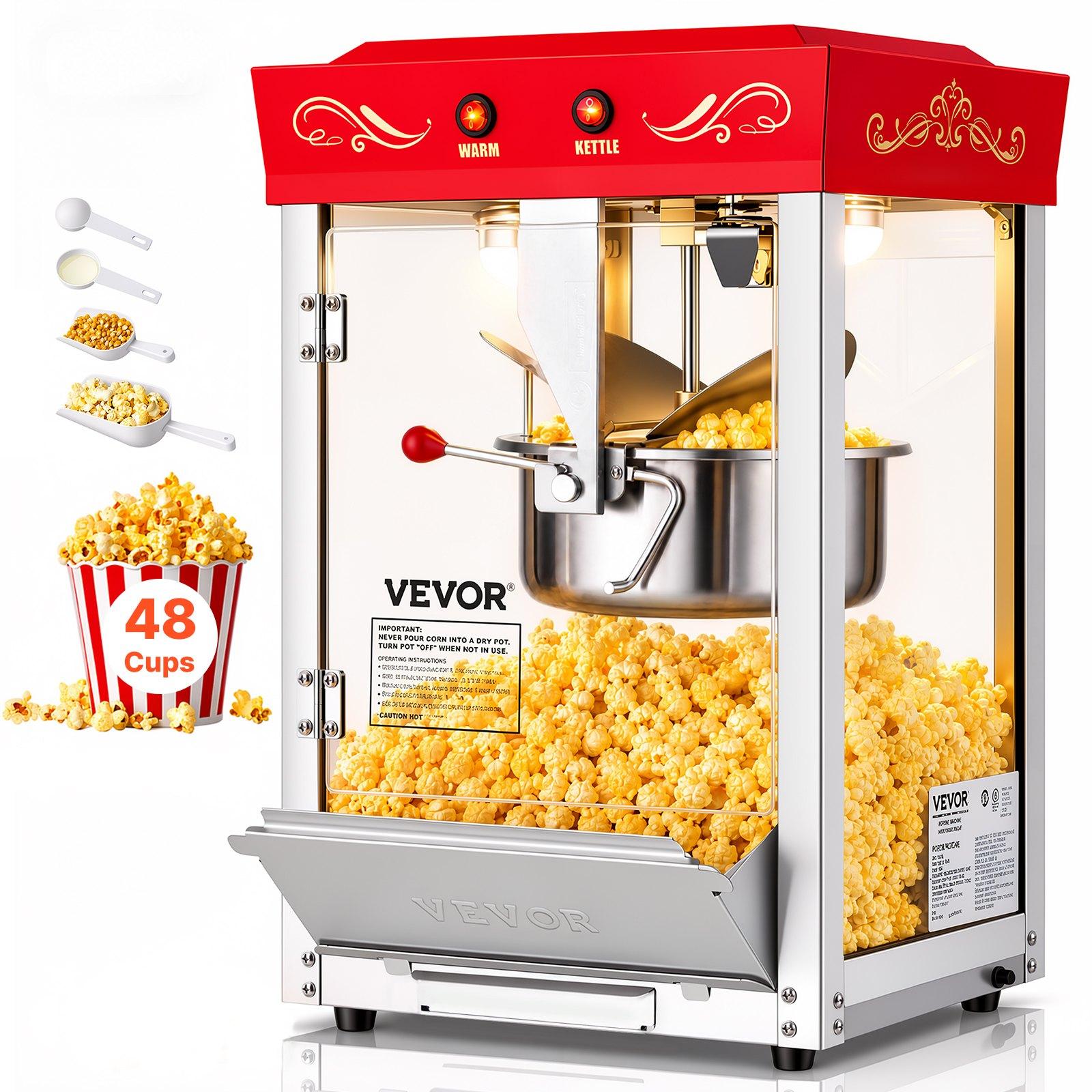 VEVOR Popcorn Machine, 0.2kg Stainless