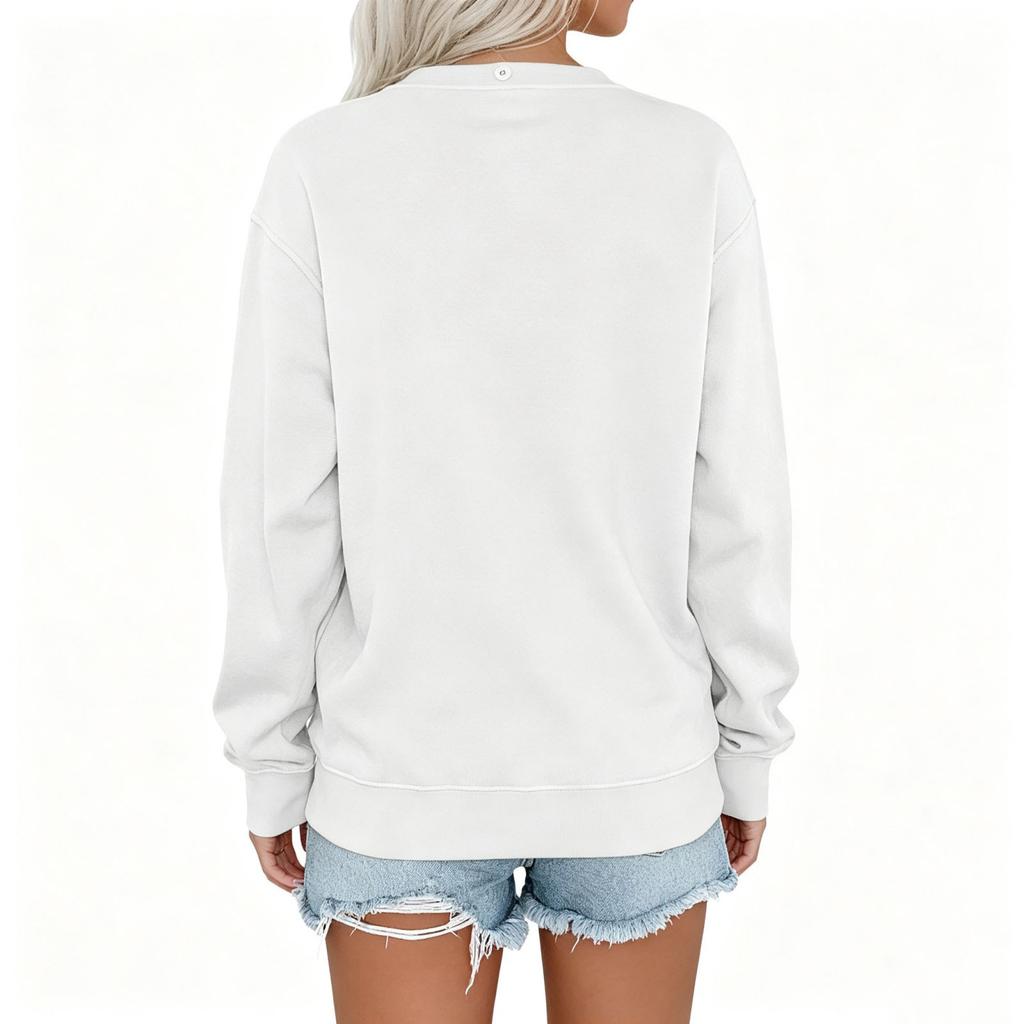 Women's Casual Sweatshirt Loose Fit Color for Everyday Wear