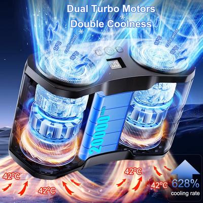 Taille Ventilator 20000mAh Tragbarer Taille Clip Ventilator Camping Hängender Hals Ventilator mit Powerbank USB Wiederaufladbar Kabelloser Taille Clip On Ventilator