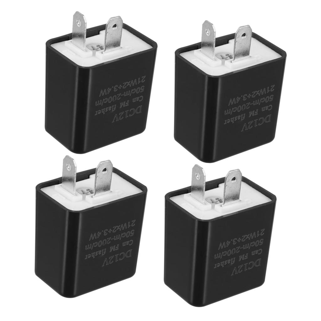 TOPPERFUN 4 Relay Motorcycle Turn Flasher Motorcycle Switch Motorcycle Turn Light Flasher Turn Flasher Motorcycle Turn Signal