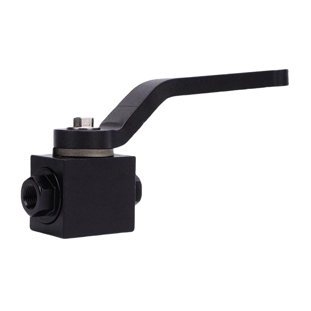 1 8 Inch NPT Brake Line Lock Shut Off Valve Fitting 8000 PSI Aluminium Billet for Brake Fluid Water Fuel Air Black