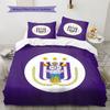 RSC Anderlecht  Pattern Bedding Quilt Set  Home Decoration  Gift (1 * duvet cover + 2 * pillowcase  without core)
