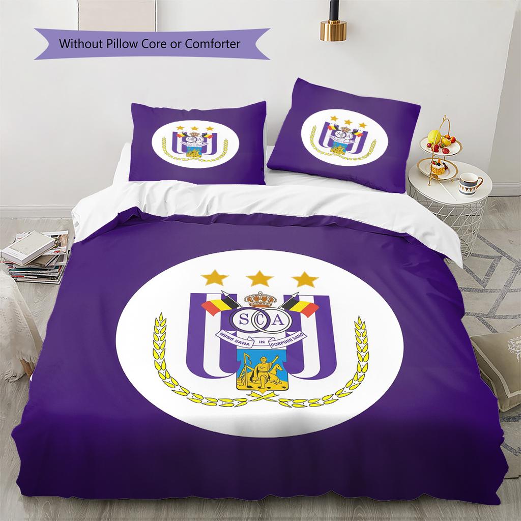 RSC Anderlecht  Pattern Bedding Quilt Set  Home Decoration  Gift (1 * duvet cover + 2 * pillowcase  without core)