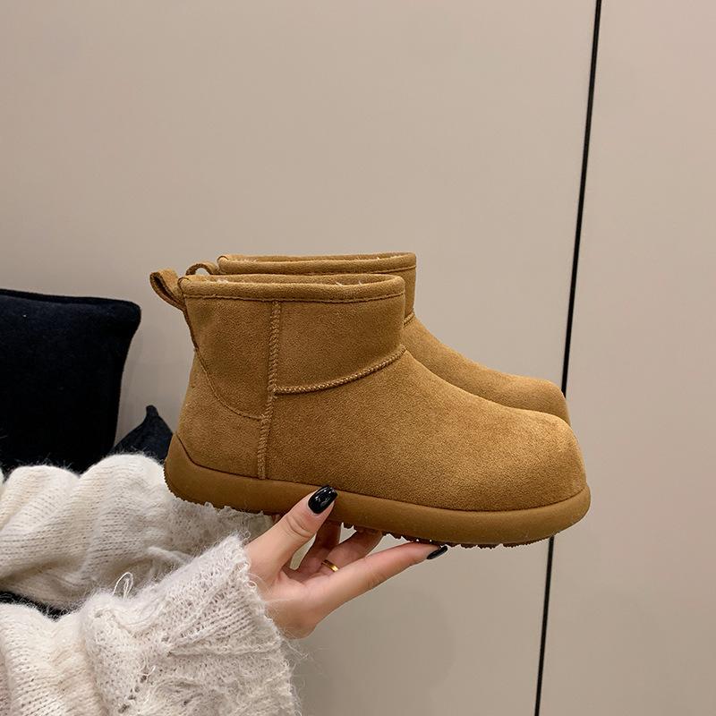 Dammode lätta höjdökande tjocksulade vintervarma pälsfodrade snökängor plyschfoder halkfria vardagliga sportiga bomullskängor