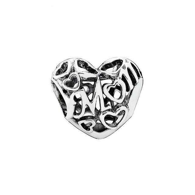 New Sparkling Love You Mum Infinity Heart Charm Beads Fit Original Fashion Bracelet Diy Jewelry For Women