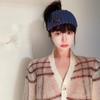 On the Moment Vintage Lettering Label Hairband Blue