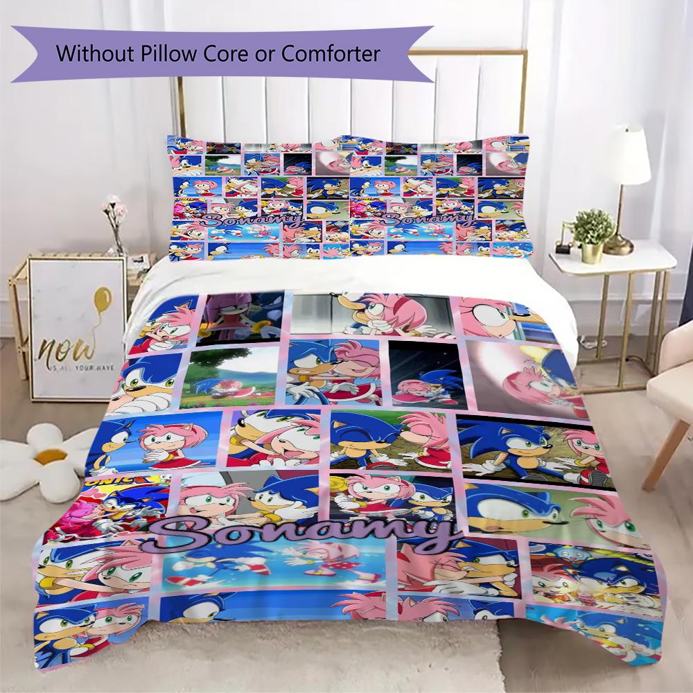 Shadow Hedgehog Bedding Without Core 1 Duvet Cover 2 Pillowcase Without Core Duvet Cover And Pillowcase Christmas Birthday Gift
