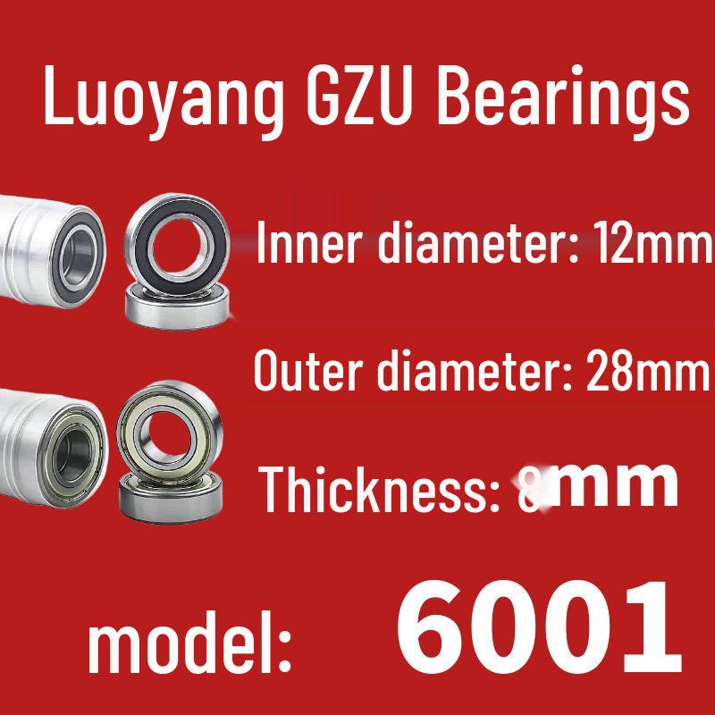 Luoyang Yüksek Kaliteli Dayanıklı Aşınmaya Dayanıklı Derin Kanallı Bilyalı Rulman 6200-6206 Serisi