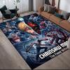 Tappeto Quadrato con Motivo Elementi di Chainsaw Man, Tappeto da Area, Tappeto per Soggiorno Camera da Letto Divano Stanza dei Giochi Decorazione, Tappetino Antiscivolo