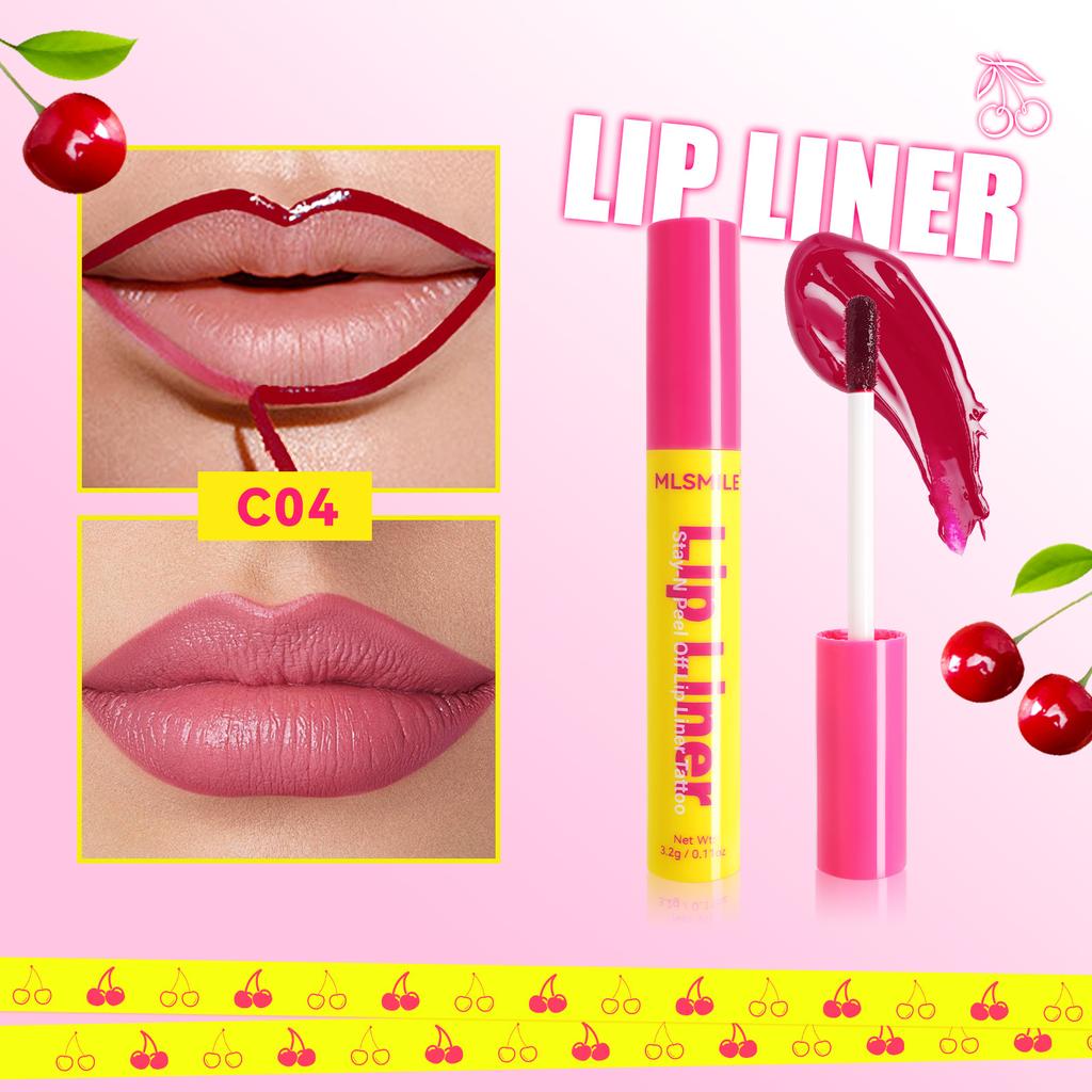 Tear Lip Liner Waterproof Non-stick Cup 6-color Peel Dyeing Lip Tear Red Lip Glaze