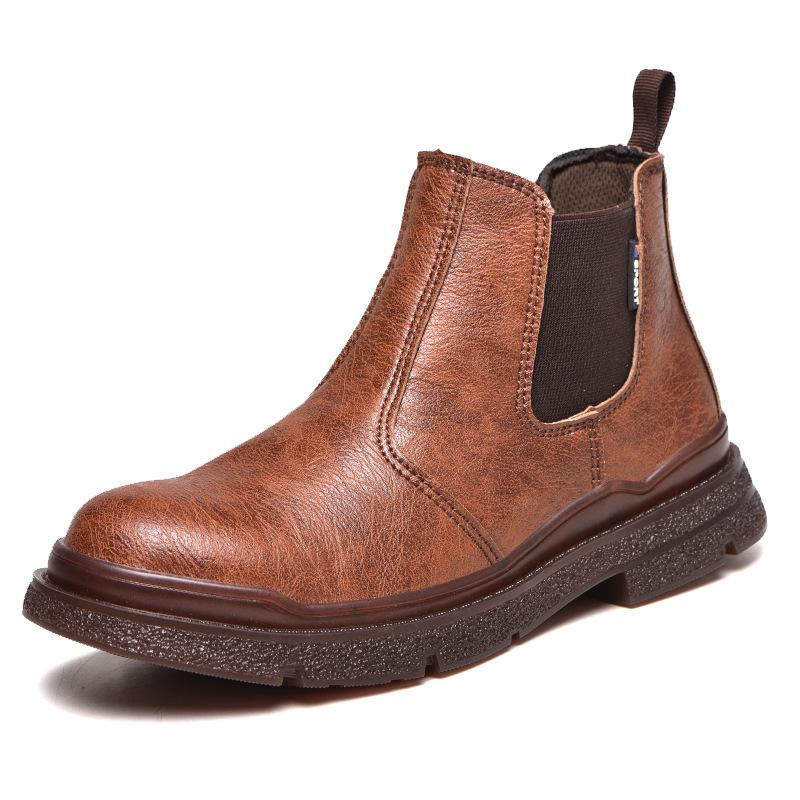 Herren Slipper Sicherheitsschuhe mit Stahlkappe: Quetschfest, Durchstichfest, Rutschfest, Abriebfest Arbeitsschuhe