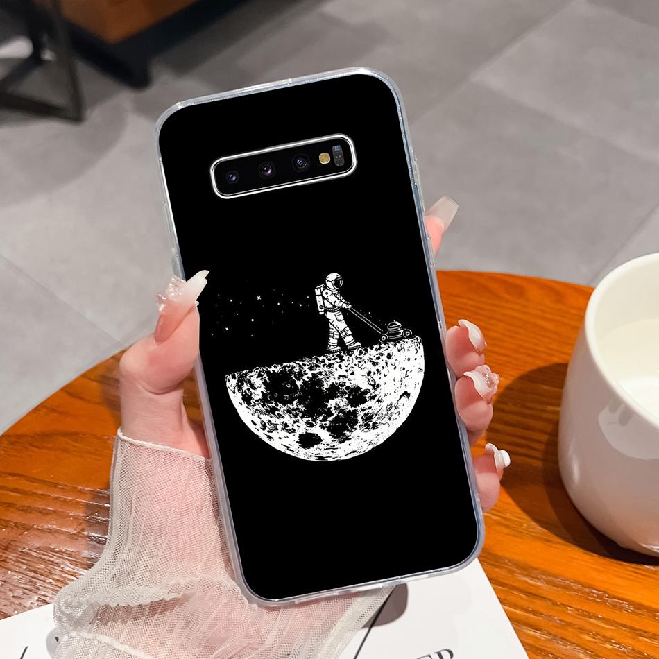 For Samsung S10 Lite Plus S10E Phone Case Creative Stamp Soft Clear Silicone Anti Drop Back Cover For Samsung Galaxy S 10 E Mask