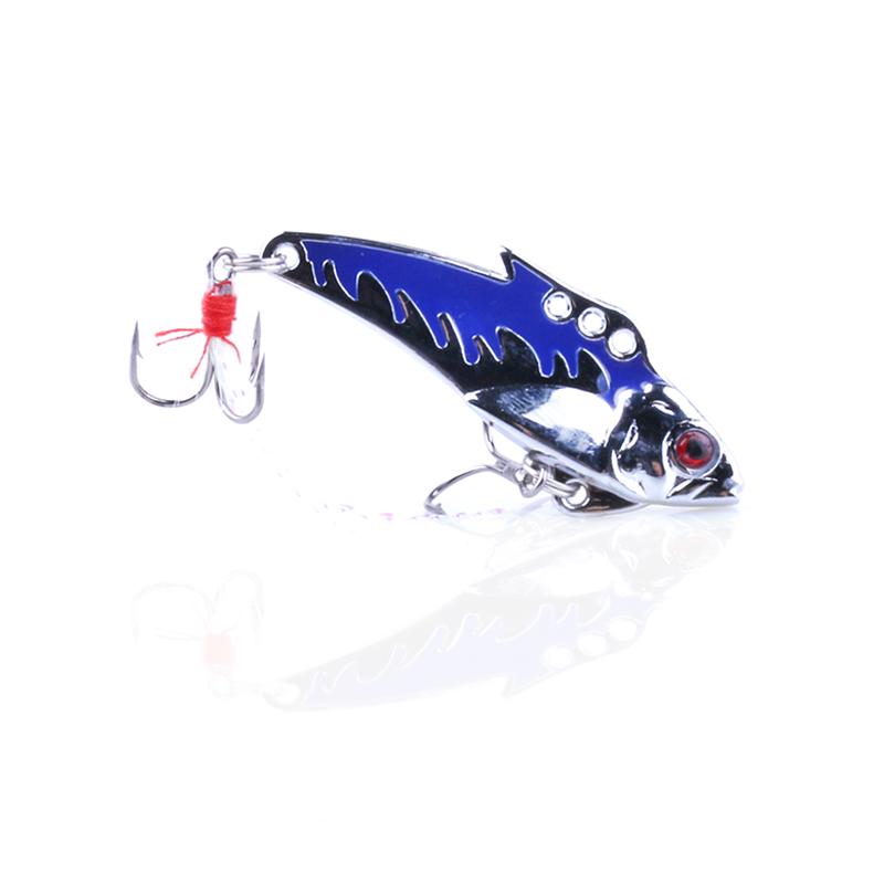 

1 шт., 2 цвета, 8,2 г/5 см, металлическая приманка VIB, рыболовные снасти для щуки, форели, искусственная жесткая приманка Hengjia 1pc синий