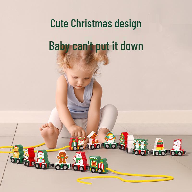 

Magnetic Wooden Number Train - Educational Building Blocks Toy for Kids