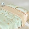 HLA Ice Silk Cooling Quilt 4-Piece Bedding Set