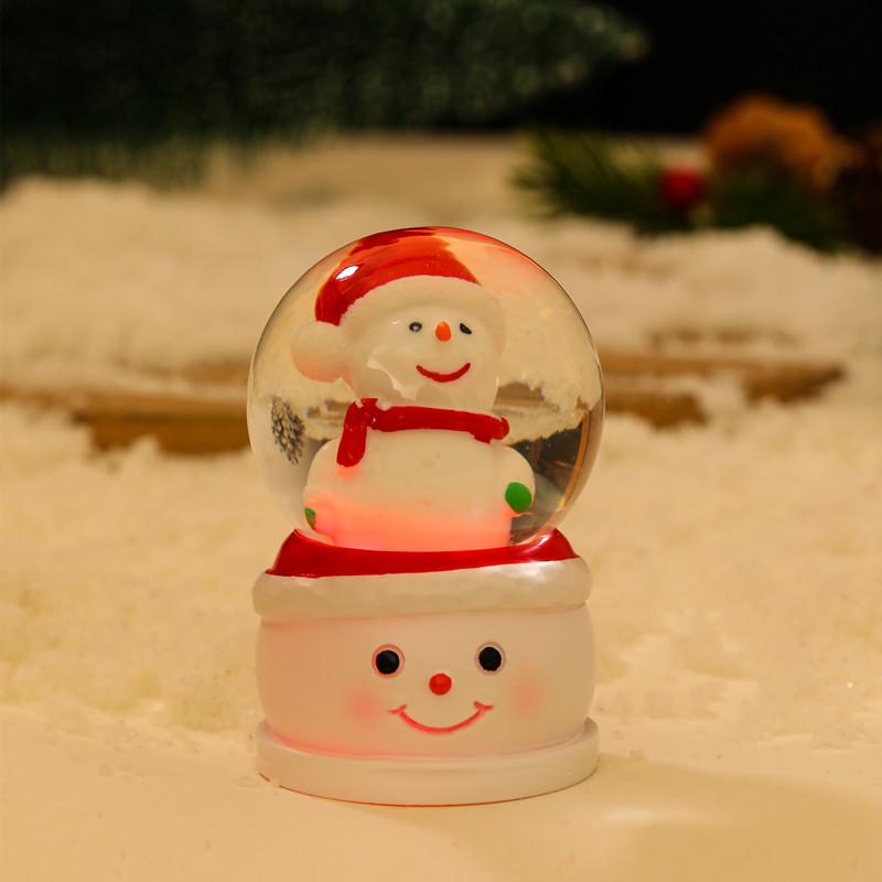 Seven-Color Luminous Christmas Cartoon Glass Ball Ornament - Children s Gift