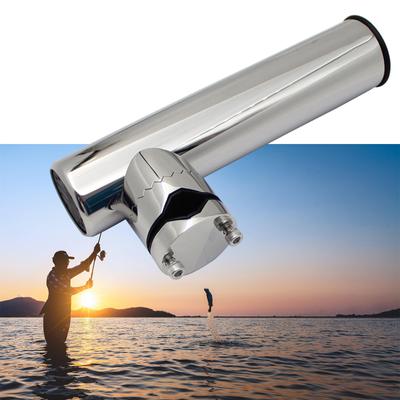 Stainless Steel Fishing Rod Holder Marine Fishing Rod Holder Clamp On Adjustable Rod Holder On Mounting Rail for Boat
