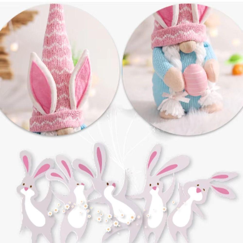 Strickstoff Gestrickte gesichtslose Puppe mit Ei Hase Puppe Niedliches Design Zwergpuppe Heimdekoration