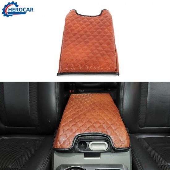 Central Armrest Box Cover Storage Bag Cushion Pad For Ford F-150 2009-2014 Brown