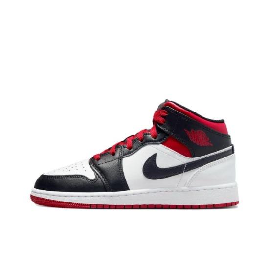 

Air Jordan 1 Mid GS Gym Red Black Toe Mid-top Retro Sneakers DQ8423-106 EU 36