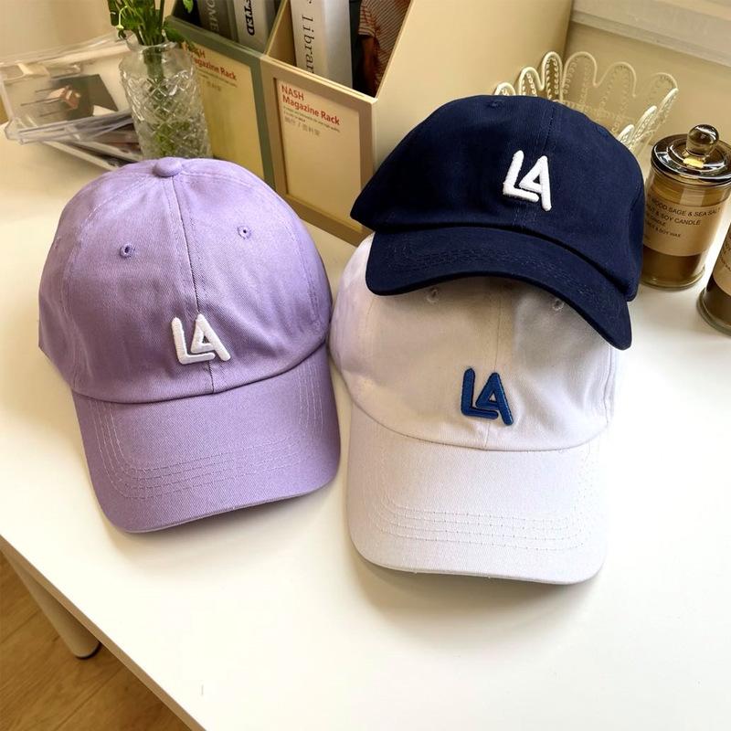 Spring and Autumn Peaked Cap Female Soft Top Versatile Face Small Letter Baseball Cap Male Adjustable Student Sun Hat Summer