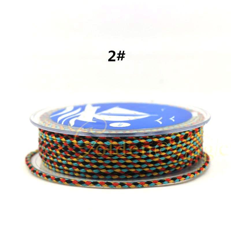 Colorful Carrying Strap Braided Rope Hand-Made Cotton Threads Handcraft Braiding Rope Braided Rope Bracelet Braiding Thread Crafts Tassel DIY Material
