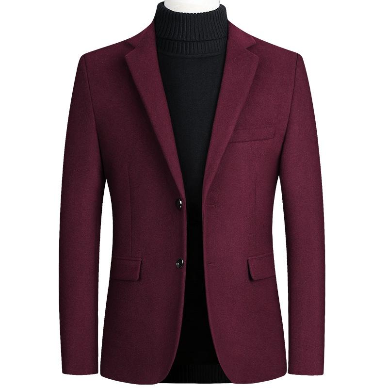 2026 Spring and Autumn Fashionable Men s Blazer Jacket Slim-fit Men s Blazer Men s Blazer Blazercoat Blazer for Men Business Casual Jacket M вино красного