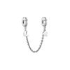 Half Moon Star Safety Chain Pendant # 797512CZ