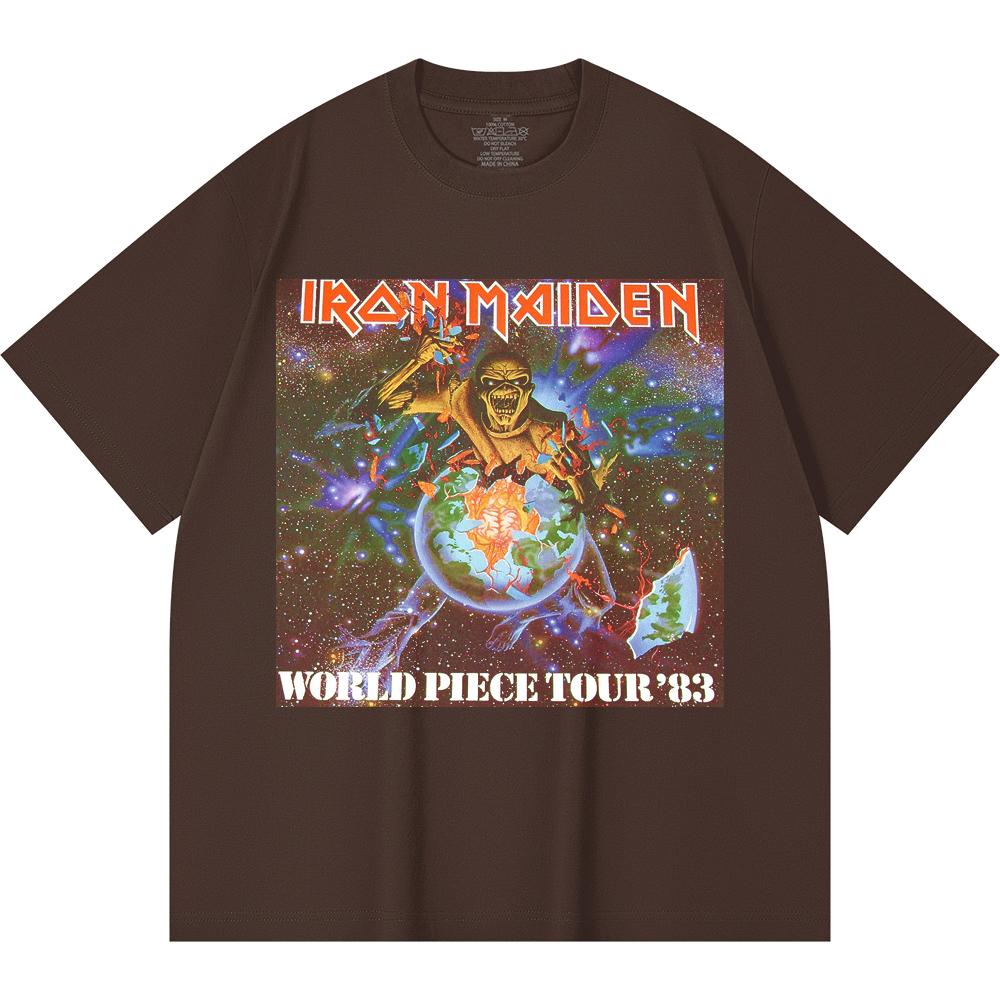 Camiseta Heavy Metal 100% Algodão 230 Gsm Estampa de Banda de Rock Música Popular Unissex Camiseta de Algodão Pesado