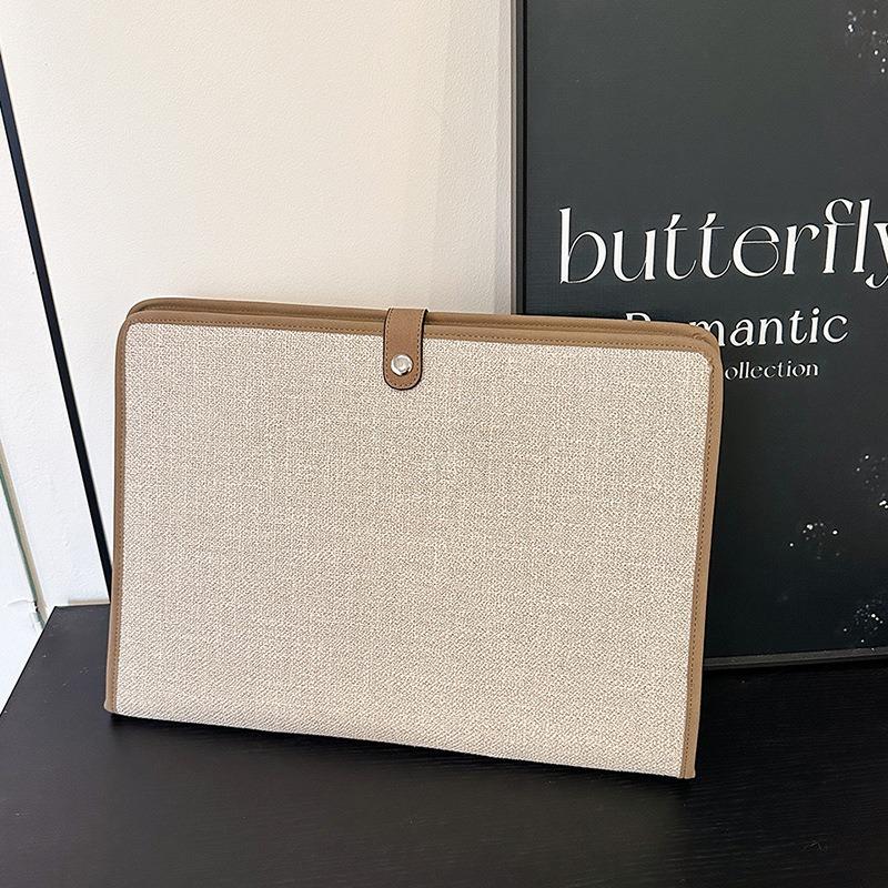 Mode Textur Business Tasche Damen schlichte Canvas einfarbig Konferenz Aktentasche große Kapazität Hand Aktentasche