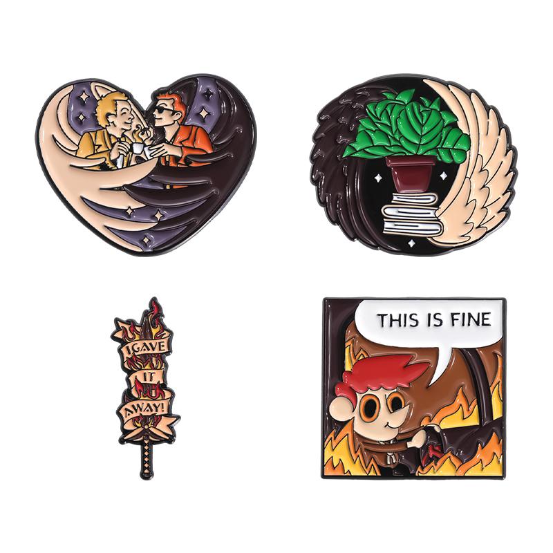 3-6 Pcs/set Anime TV Movies Enamel Pins Horror Movie Characters Brooches Lapel Badges Jewelry Gift for Fans Friends