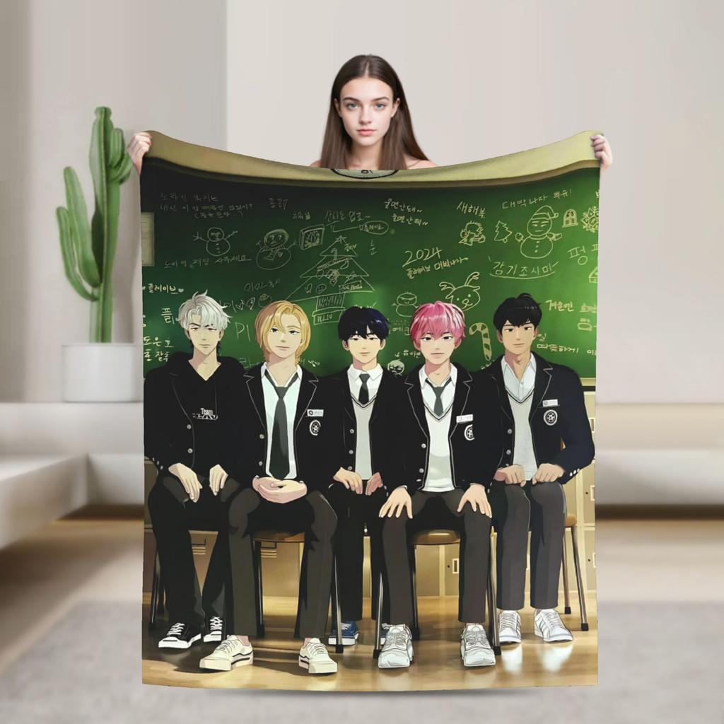 Kpop PLAVE Caligo pt  Blanket  Travel Flannel Throw Blanket For Bedroom Super Warm Custom Quality Bedspread Gift Idea