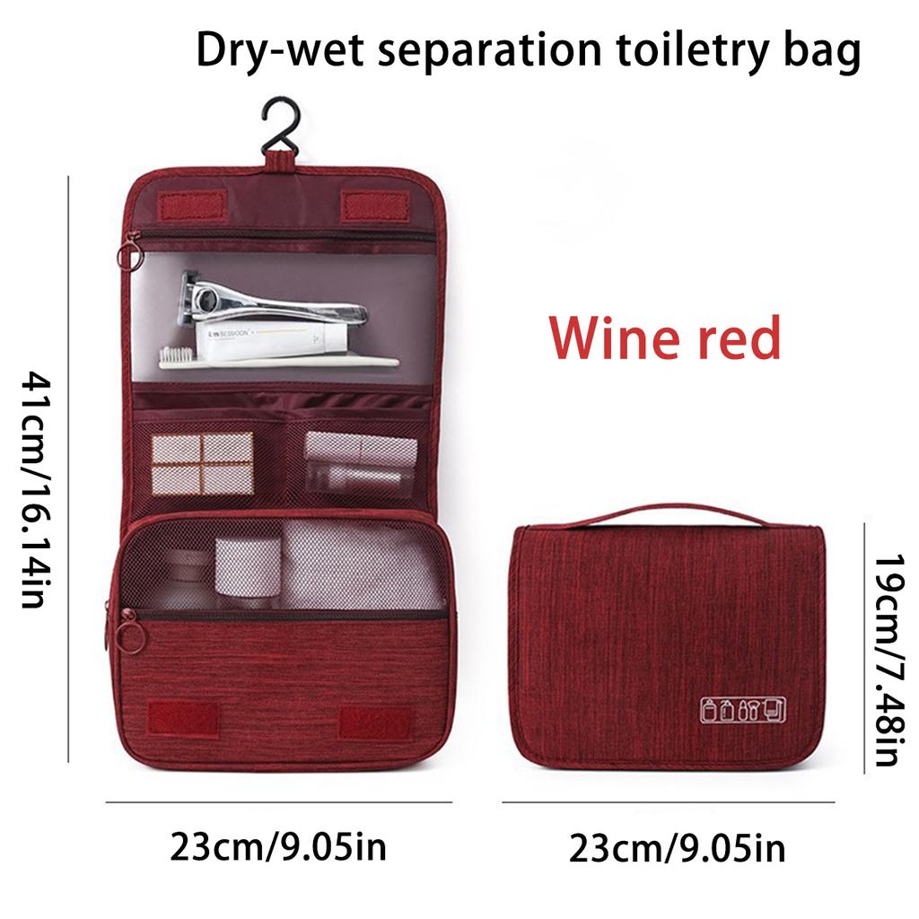 Portable Large-capacity Travel Makeup Bag, Separate Dry and Wet Toiletries Bags, Toiletries Storage Bag