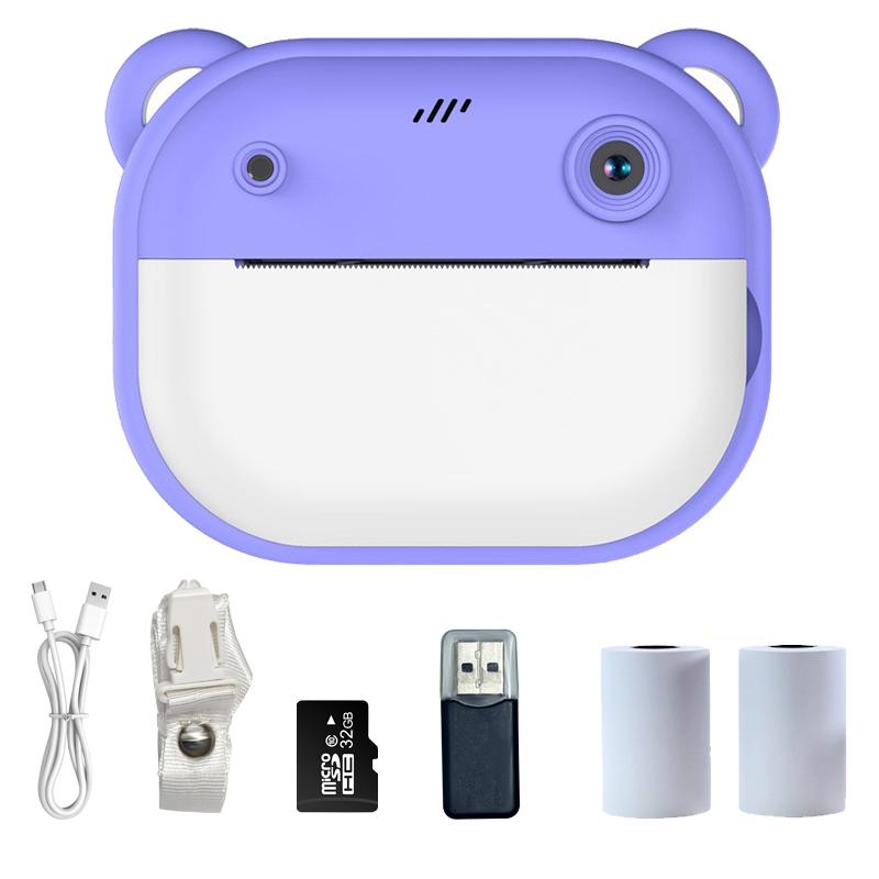 Children Thermal Print Camera Toy Wireless Bluetooth Inkless Instant Print Photo Note Camera Kids Early Education Study Toy Gift