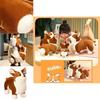 Cute Plush Corgi Dog Toy Soft And Huggable Stuffed Animal For Kids And Pets Brown And White Color 23cm