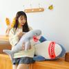 Smiling Shark Plush Toy Cute Red Lips Megalodon Pillow Doll Large Sleeping Soothing Doll