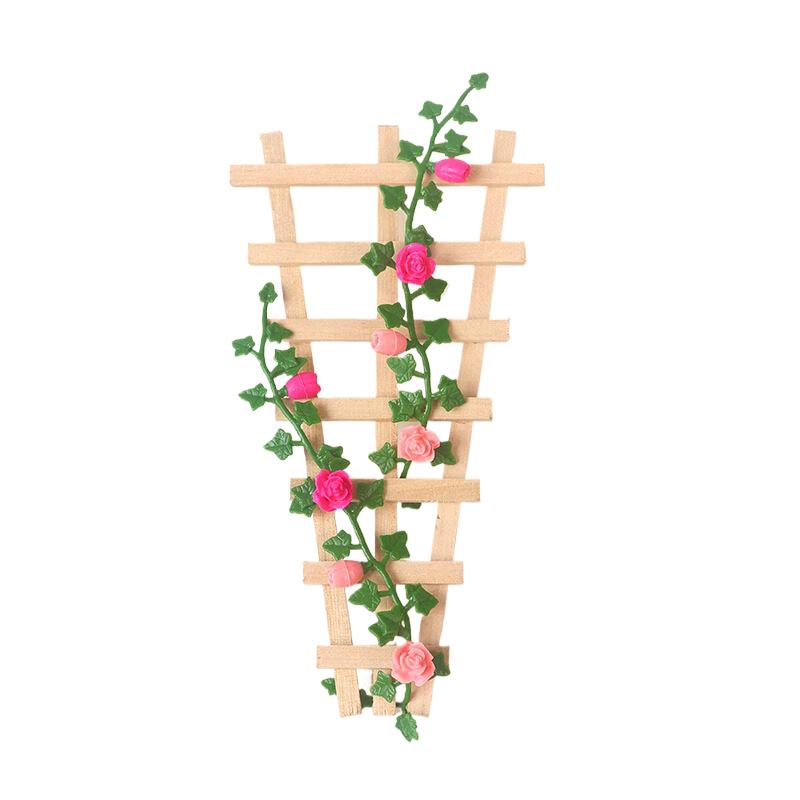 1:12 Dollhouse Miniature Flower Stand Plants And Flowers Vine Furniture Home Model Decor Toy Doll House Accessories