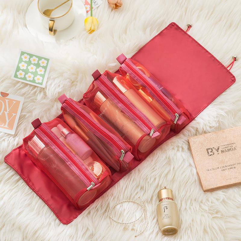 Skládací cestovní kosmetická taška na make-up Přenosná univerzální toaletní taštička