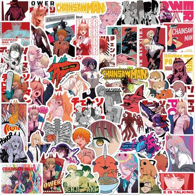 50 Najnowsze Naklejki Graffiti Anime Chainsaw Man Ozdabiają Walizkę Gitarę Notatnik DIY Wodoodporne Naklejki