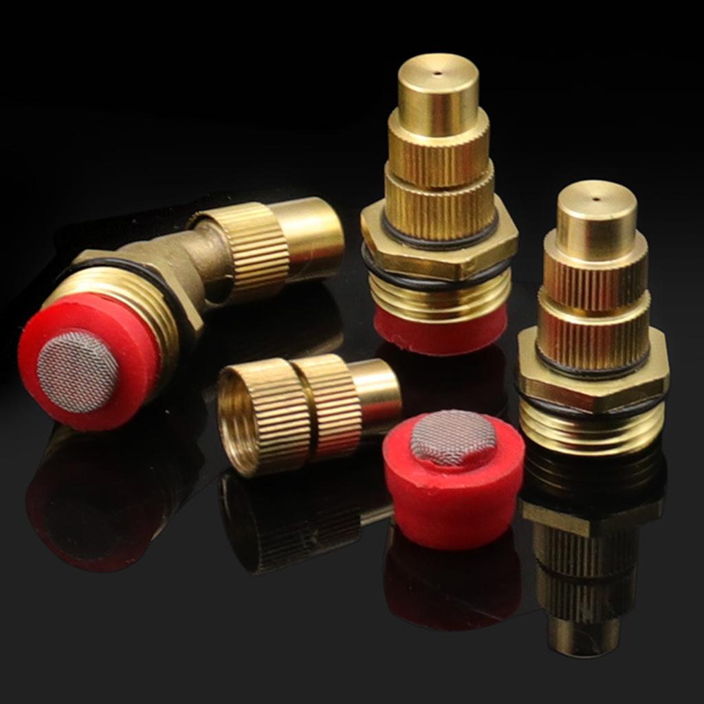 Adjustable Garden Watering Sprinkler Irrigation Brass Atomization Low Pressure Atomizing 4 Point Spray Head with Filter