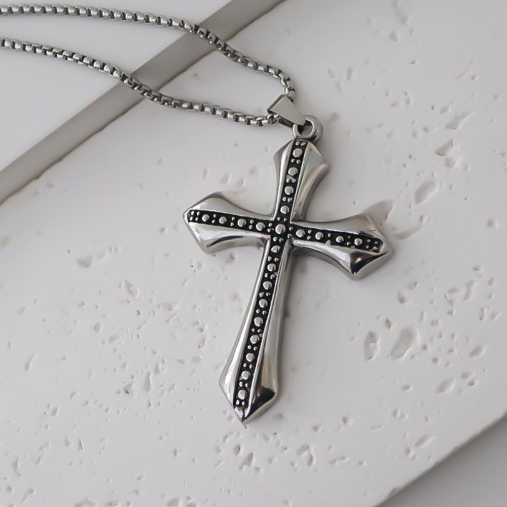 Cross Cross Clavicle Chains Stainless Steel Cross Choker Pendant Cross Necklaces Birthday Gifts