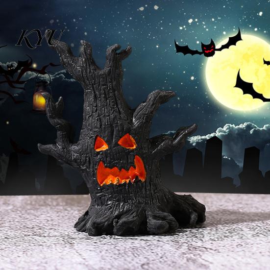 Realistic Tree Monsters Sculptures Halloween Miniature Demons Ornaments, Resin Micro Landscape Figures, Dark Gift for Handicraft Lovers Forest