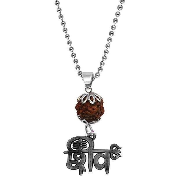 @ Lord Shiv Shankar Trishul Pendant With Chain Zr891-60%Off