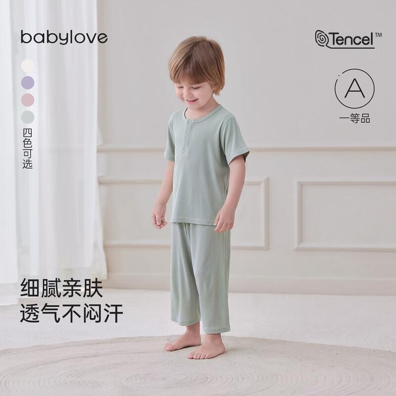 Детский летний модальный комплект пижамы с коротким рукавом Babylove 80 поток зеленого